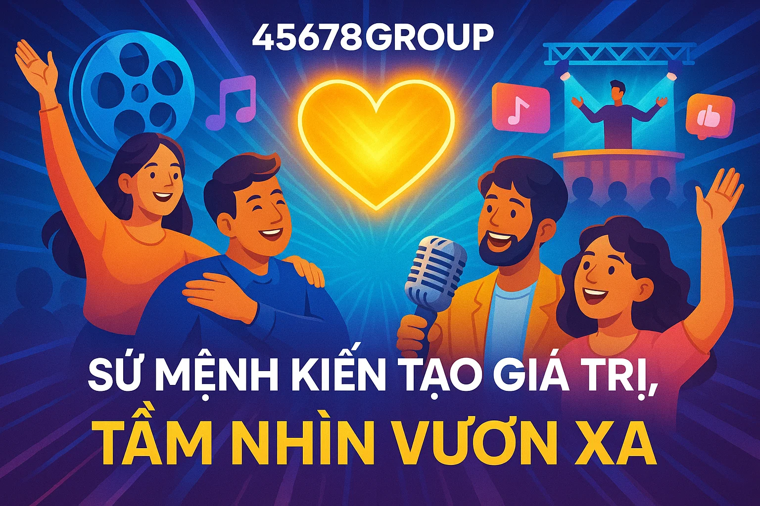 Hãy cùng 45678group khám phá một thế giới truyền thông và giải trí đầy màu sắc