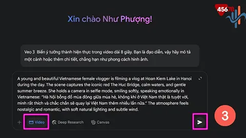 nhấn chọn và chờ hệ thống xuất video