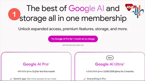 Đăng ký tài khoản Google AI Pro