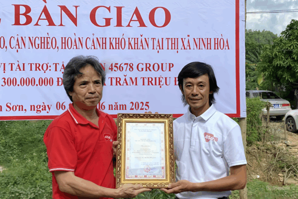 Tập đoàn 45678 Group trao tặng 5 căn nhà tình thương cho các hộ khó khăn tại Khánh Hòa
